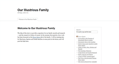 Desktop Screenshot of ourillustriousfamily.com