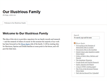 Tablet Screenshot of ourillustriousfamily.com